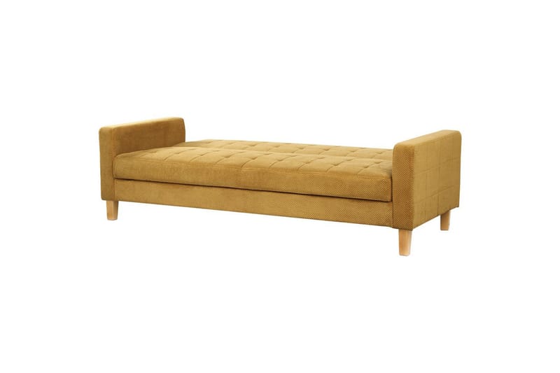3-sitssoffa Beliani Vehkoo Grönt, ljust trä GOLD||Light colored wood - Møbler - Sofaer - Sovesofaer