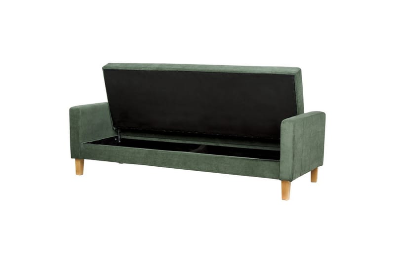 3-sitssoffa Beliani Vehkoo Grönt, ljust trä Green||Light colored wood - Møbler - Sofaer - Sovesofaer