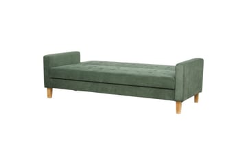 3-sitssoffa Beliani Vehkoo Grönt, ljust trä Green||Light colored wood - Møbler - Sofaer - Sovesofaer