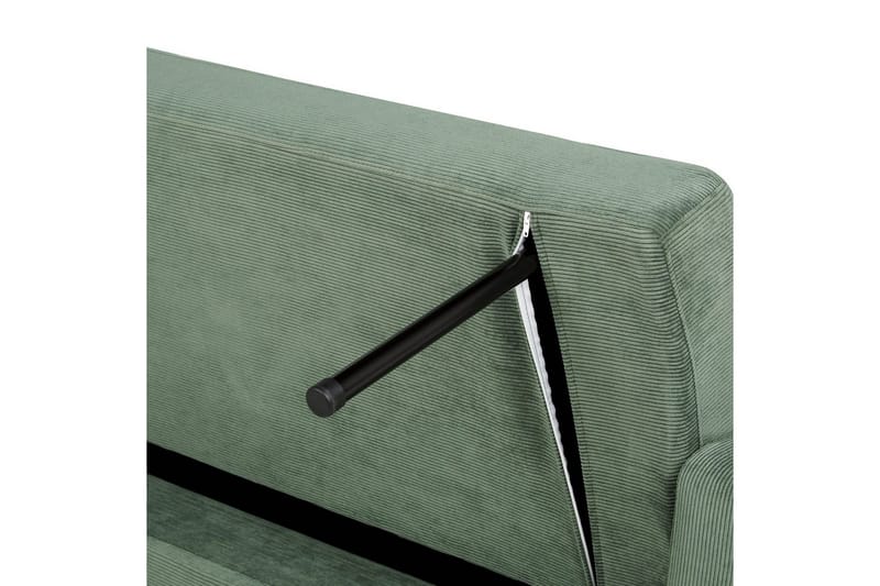 3-sitssoffa Beliani Vehkoo Grönt, ljust trä Green||Light colored wood - Møbler - Sofaer - Sovesofaer