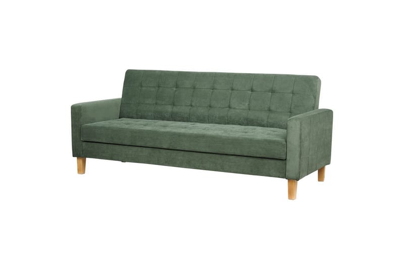 3-sitssoffa Beliani Vehkoo Grönt, ljust trä Green||Light colored wood - Møbler - Sofaer - Sovesofaer