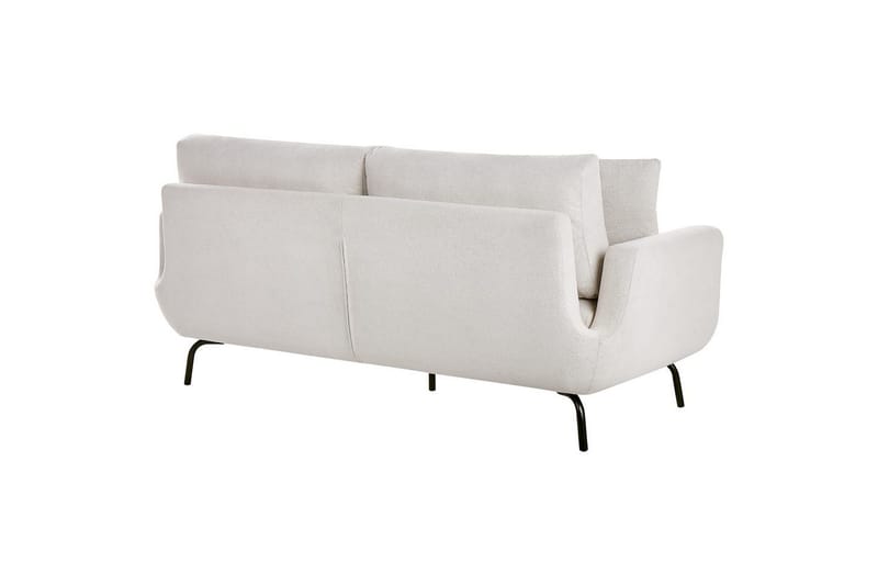 3-sitssoffa Beliani Vesala Brun, Svart White - Hvid - Møbler - Sofaer - 3 personers sofa