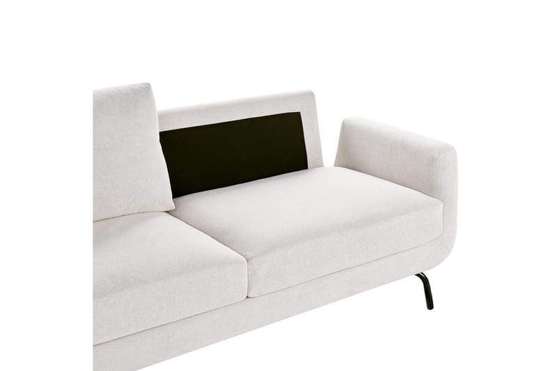 3-sitssoffa Beliani Vesala Brun, Svart White - Hvid - Møbler - Sofaer - 3 personers sofa