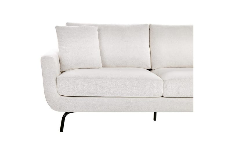 3-sitssoffa Beliani Vesala Brun, Svart White - Hvid - Møbler - Sofaer - 3 personers sofa