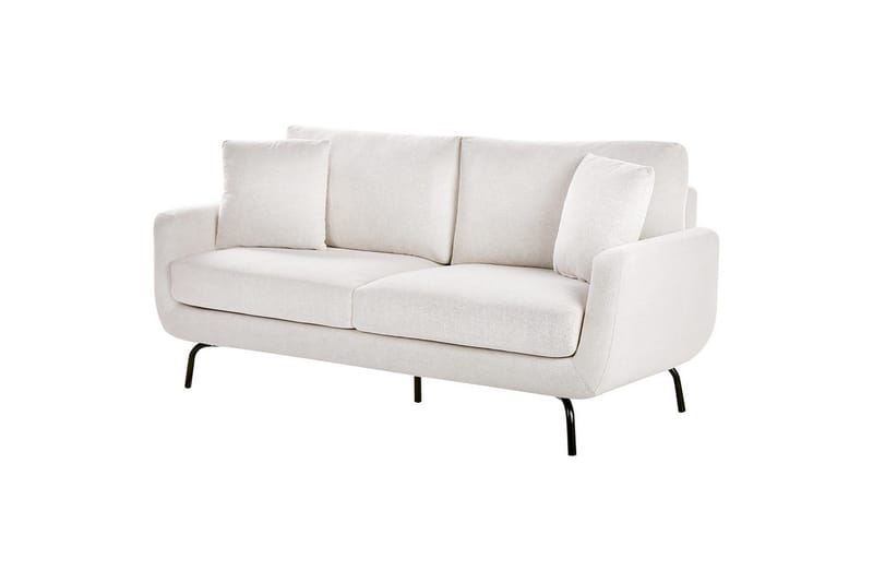 3-sitssoffa Beliani Vesala Brun, Svart White - Hvid - Møbler - Sofaer - 3 personers sofa
