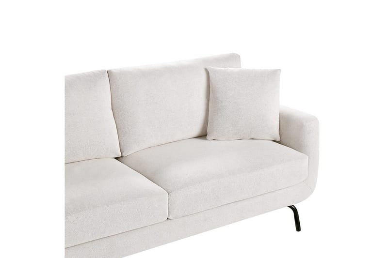 3-sitssoffa Beliani Vesala Brun, Svart White - Hvid - Møbler - Sofaer - 3 personers sofa