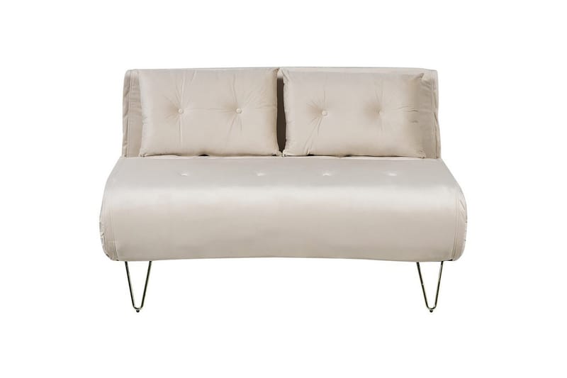 3-sitssoffa Beliani Vestfold Beige, guld Beige||GOLD - Møbler - Sofaer - Sovesofaer
