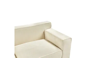 3-sitssoffa Beliani Viskan Beige, Manchestertyg Beige - Møbler - Sofaer - 3 personers sofa
