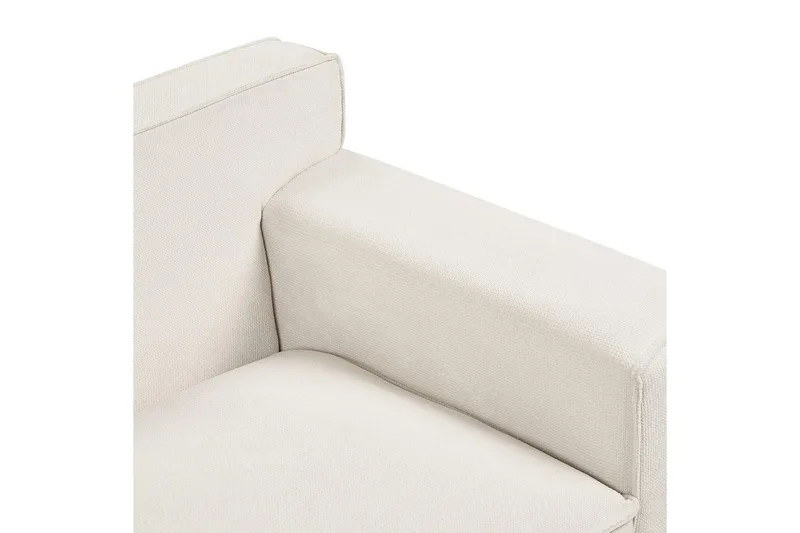 3-sitssoffa Beliani Viskan Beige, Manchestertyg White - Møbler - Sofaer - 3 personers sofa