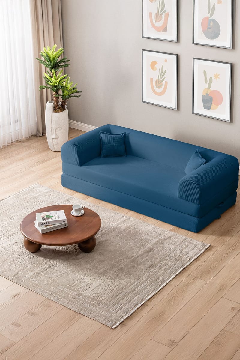 3-personers sovesofa Atelier Del Sofa Legom Eco (190 x 90 x 25 cm) Blå - Møbler - Sofaer - Sovesofaer