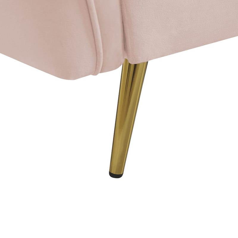 3-personers sofa Frederica - Rosa, guld/Fløjl - Møbler - Sofaer - Chesterfield sofaer