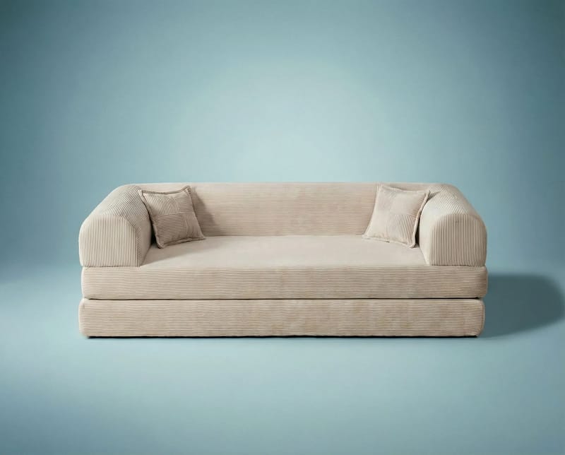 3-personers sovesofa Atelier Del Sofa Legom Eco (190 x 90 x 25 cm) Creme - Møbler - Sofaer - Sovesofaer
