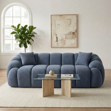3-personers sofa Atelier Del Sofa Octavio (233 x 70 x 80 cm) Marineblå - Møbler - Sofaer - 3 personers sofa