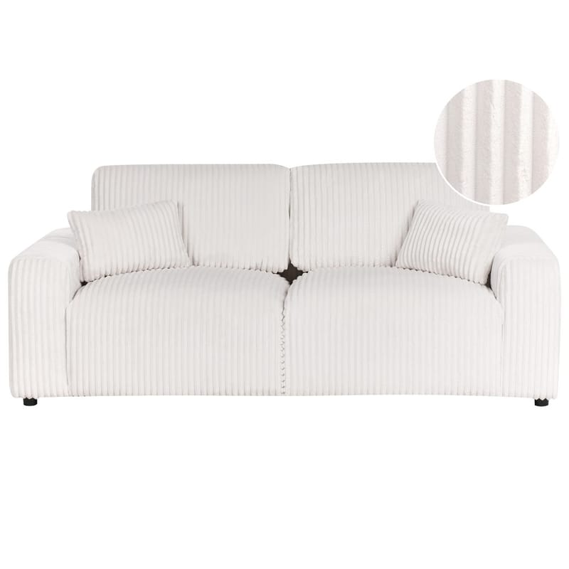 3-personers sofa Sandora, Hvid, Sort