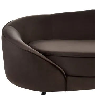 3-personers sofa Savar - Mørkebrun - Møbler - Sofaer - Velour sofaer