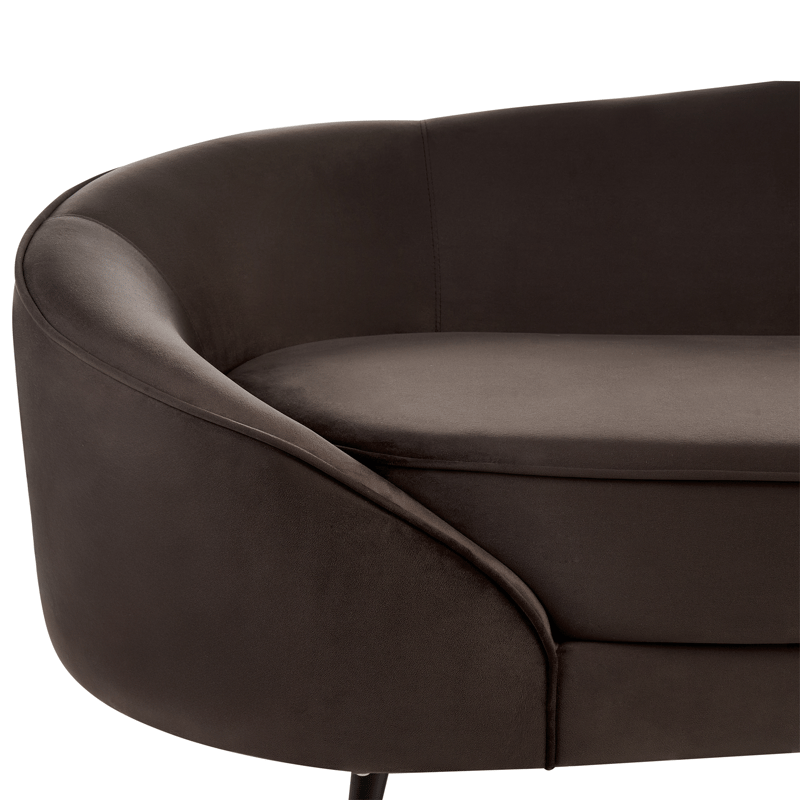 3-personers sofa Savar - Mørkebrun - Møbler - Sofaer - Velour sofaer