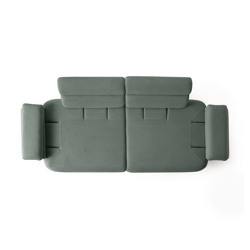 3-personers sofa Atelier Del Sofa Bonjo Valnød (246 x 81 x 97 cm) Grøn - Grøn - Møbler - Sofaer - 3 personers sofa