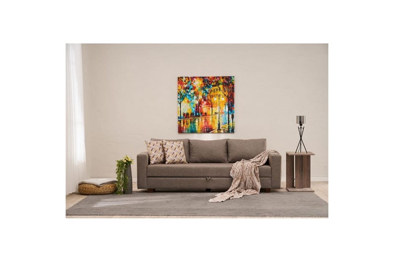 3-personers sovesofa Iroulport Arzilla Brun - Brun - Møbler - Sofaer - Sovesofaer