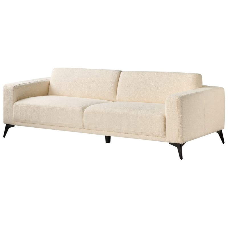 3-personers sofa Ange - Hvid, Sort/Bouclé - Møbler - Sofaer - 3 personers sofa