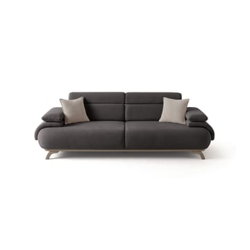 3-personers sofa Atelier Del Sofa Bonjo Silver (246 x 81 x 97 cm) Antracit - Antracit - Møbler - Sofaer - 3 personers sofa