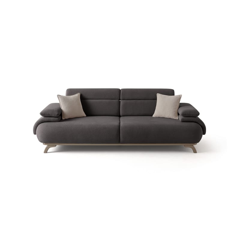 3-personers sofa Atelier Del Sofa Bonjo Silver (246 x 81 x 97 cm) Antracit - Antracit - Møbler - Sofaer - 3 personers sofa