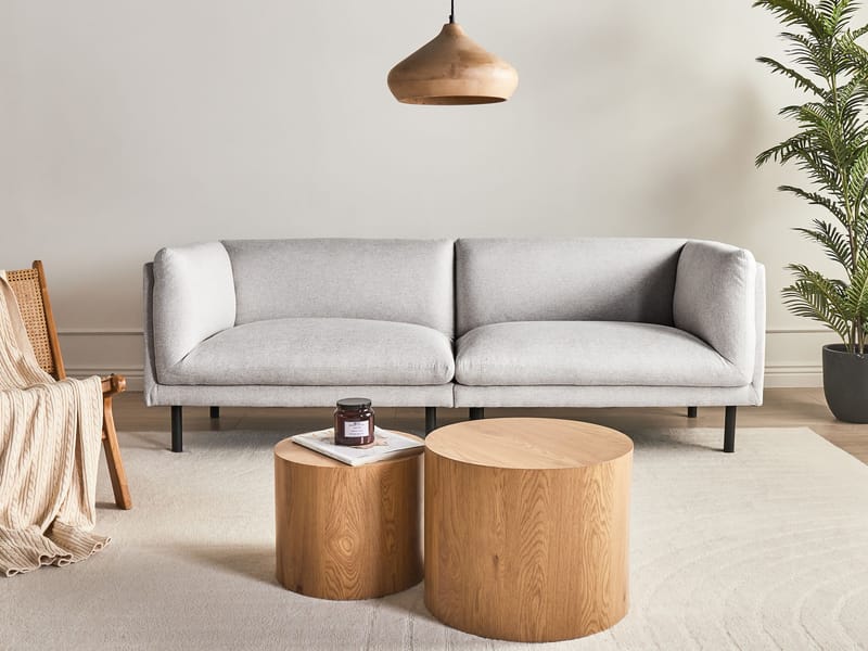 3-personers sofa Vorgod Stof - Lysegrå - Møbler - Sofaer - 3 personers sofa