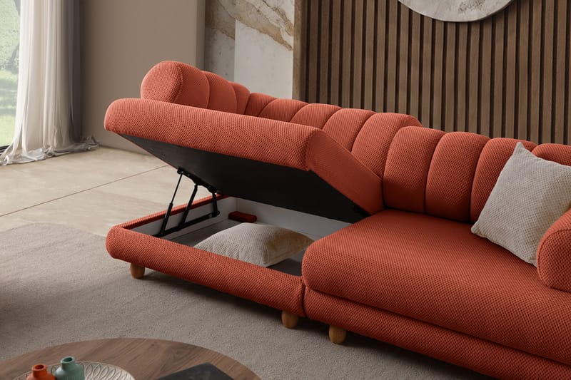 3-personers sofa Atelier Del Sofa Gloria (240 x 80 x 95 cm) Tile Red - Tile Red - Møbler - Sofaer - 3 personers sofa