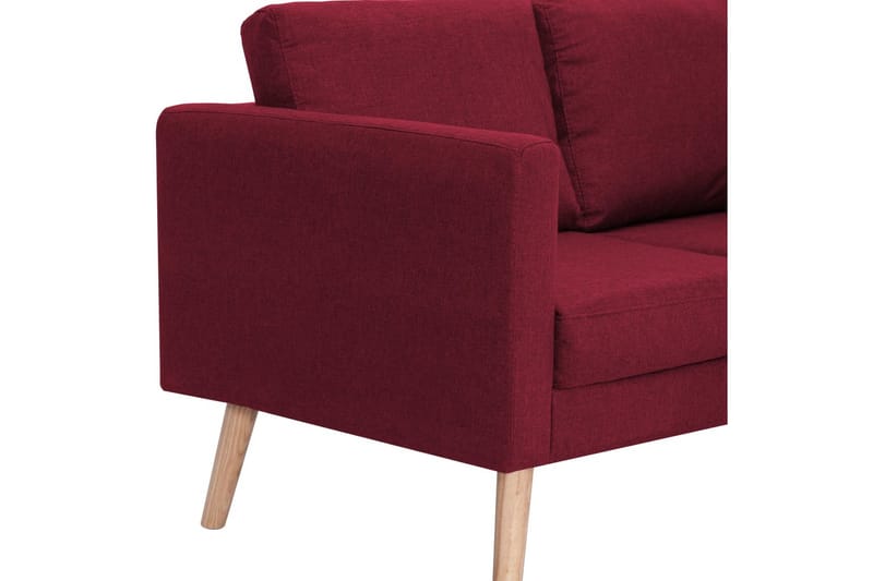 3-Personers Sofa I Stof Rødvinsfarvet - Rød - 3 personers sofa
