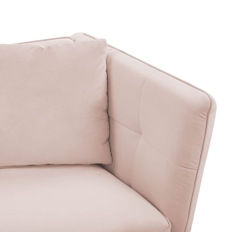 3-personers sofa Frederica - Rosa, guld/Fløjl - Møbler - Sofaer - Chesterfield sofaer