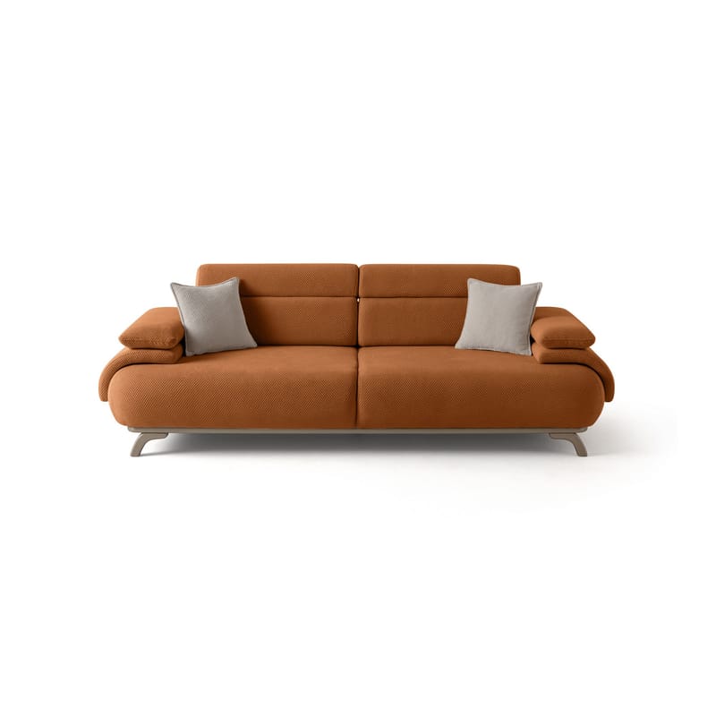 3-personers sofa Atelier Del Sofa Bonjo Silver (246 x 81 x 97 cm) Tile Red - Teglstenrød - Møbler - Sofaer - 3 personers sofa