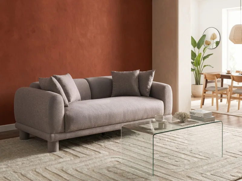 3-personers sofa Pori - Taupe - Møbler - Sofaer - 3 personers sofa