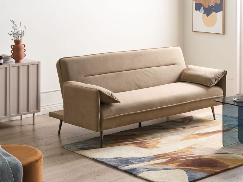 3-personers sofa Vayla - Lysebrun - Møbler - Sofaer - Sovesofaer