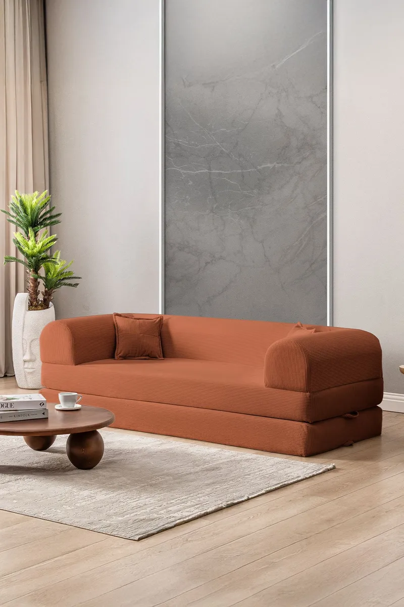 3-personers sovesofa Atelier Del Sofa Legom Eco (190 x 90 x 25 cm) Orange - Møbler - Sofaer - Sovesofaer