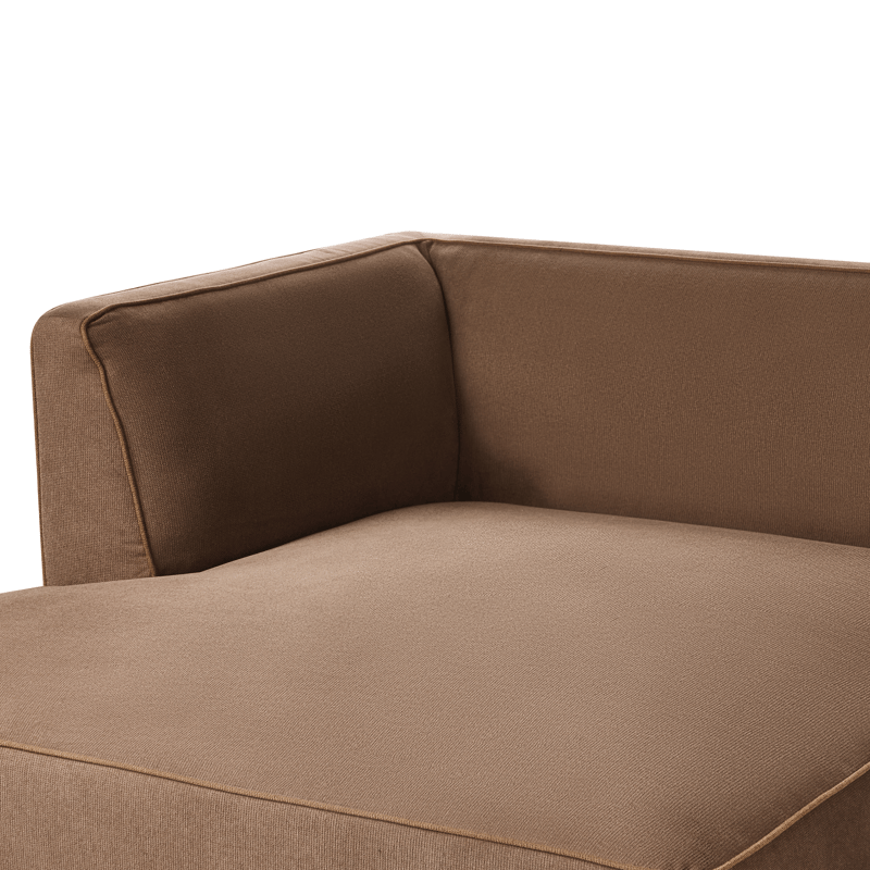 3-personers sofa Sater Højrevendt - Brun - Møbler - Sofaer - Sofa med chaiselong