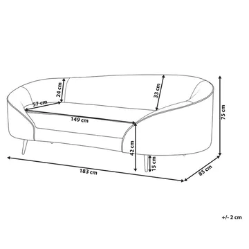 3-personers sofa Savar - Møbler - Sofaer - Velour sofaer