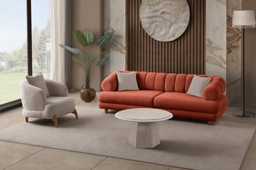 3-personers sofa Atelier Del Sofa Gloria (240 x 80 x 95 cm) Tile Red - Tile Red - Møbler - Sofaer - 3 personers sofa