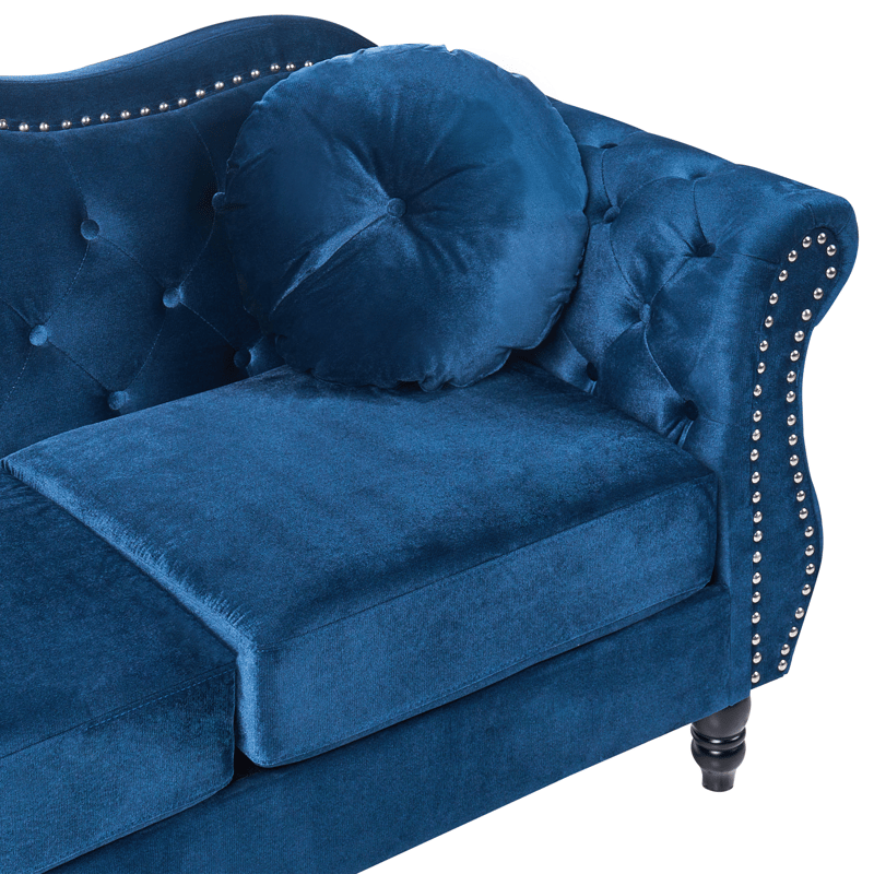 3-personers sofa Skien - Marineblå - Møbler - Sofaer - Chesterfield sofaer