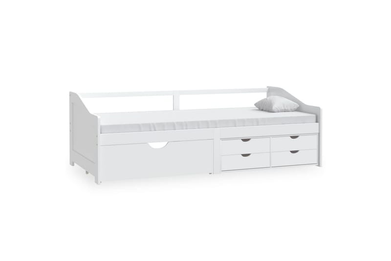 3-personers daybed med skuffer 90x200 cm massivt fyrretræ hv - Hvid - Møbler - Sofaer - Daybed