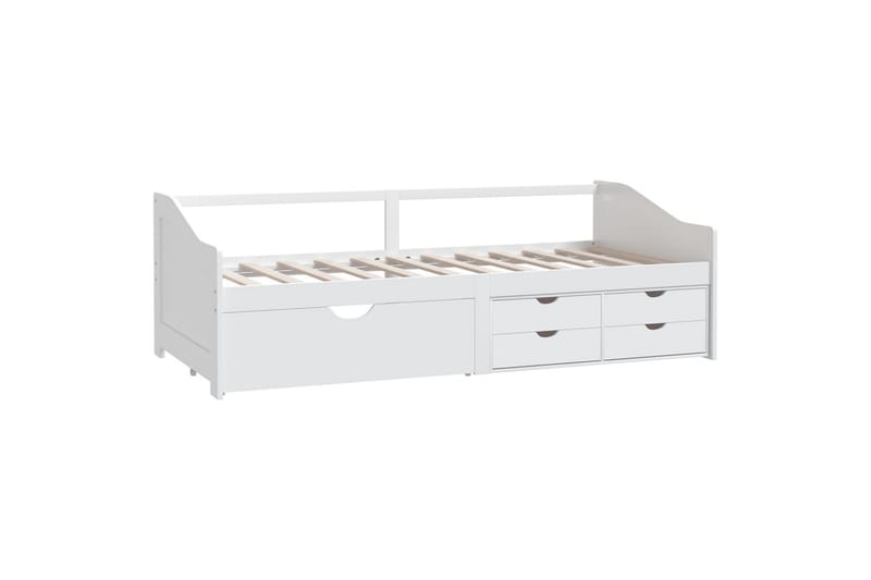 3-personers daybed med skuffer 90x200 cm massivt fyrretræ hv - Hvid - Møbler - Sofaer - Daybed