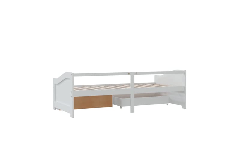 3-personers daybed med skuffer 90x200 cm massivt fyrretræ hv - Hvid - Møbler - Sofaer - Daybed