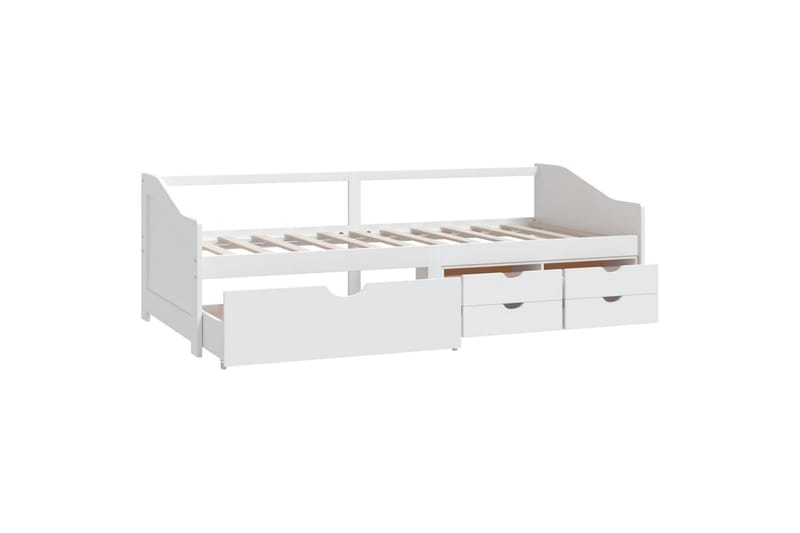3-personers daybed med skuffer 90x200 cm massivt fyrretræ hv - Hvid - Møbler - Sofaer - Daybed