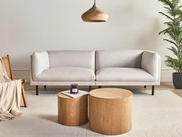 3-personers sofa Vorgod Stof - Lys beige - Møbler - Sofaer - 3 personers sofa