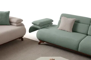 3-personers sofa Atelier Del Sofa Bonjo Valnød (246 x 81 x 97 cm) Sea Green - Havgrøn - Møbler - Sofaer - 3 personers sofa