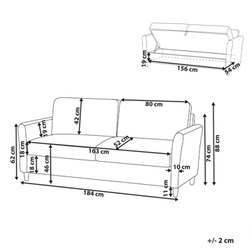 3-personers sofa Mare - Beige - Møbler - Sofaer - 3 personers sofa