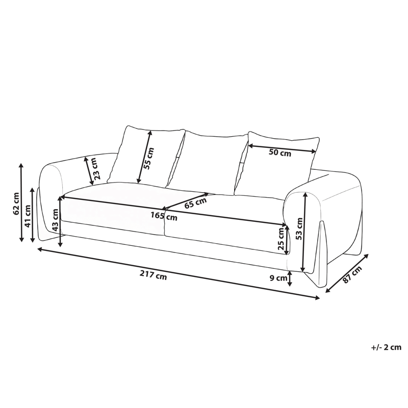 3-personers sofa Vinliden - Mørkebrun, brun - Møbler - Sofaer - 3 personers sofa