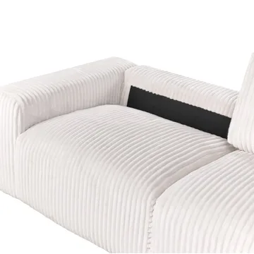 3-personers sofa Sandora - Hvid, Sort - Møbler - Sofaer - 3 personers sofa