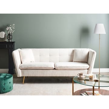 3-personers sofa Frederica - Hvid, guld/Bouclé - Møbler - Sofaer - Chesterfield sofaer