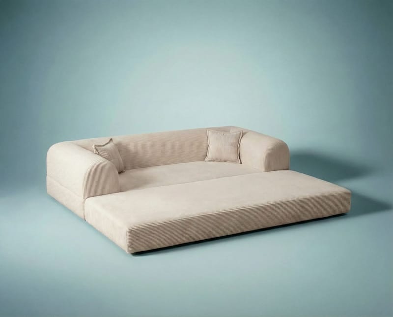 3-personers sovesofa Atelier Del Sofa Legom Eco (190 x 90 x 25 cm) Creme - Møbler - Sofaer - Sovesofaer