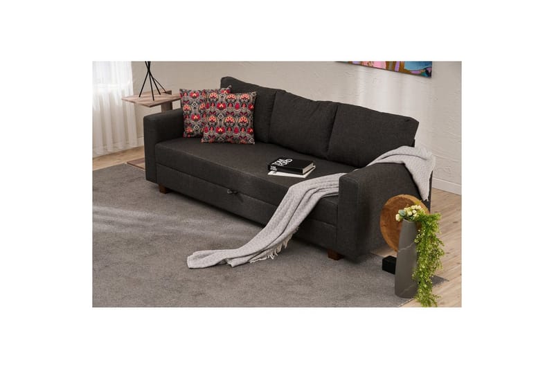 3-personers sovesofa Iroulport Antracit - Antracit - Møbler - Sofaer - Sovesofaer