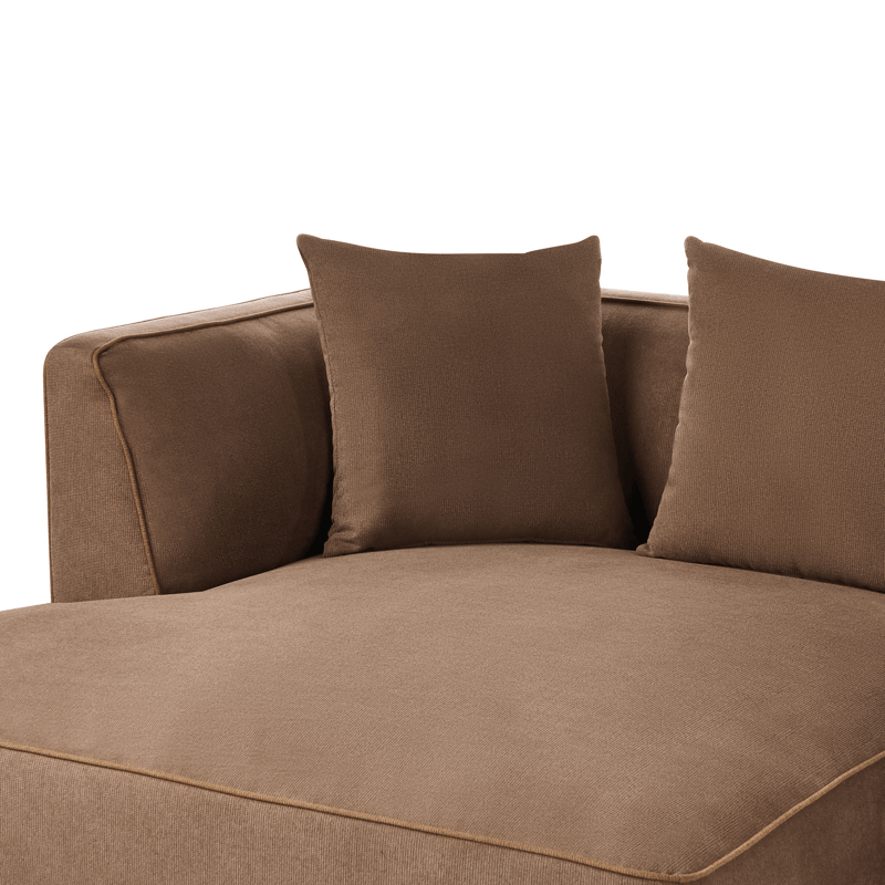 3-personers sofa Sater Højrevendt - Brun - Møbler - Sofaer - Sofa med chaiselong